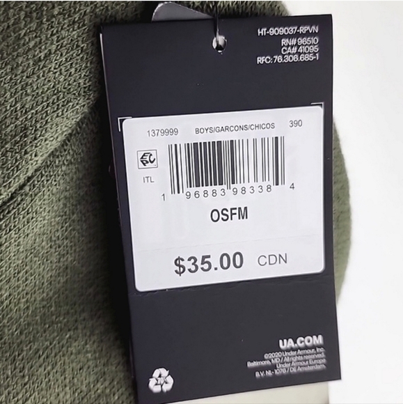 Under Armour Youth Halftime Reversible Beanie Knit Toque Marine Green - Picture 9 of 11